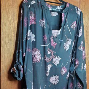 Simply Vera, Verawang Floral Blouse Womens 2X